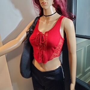 Garage Mini Lace Up Tank